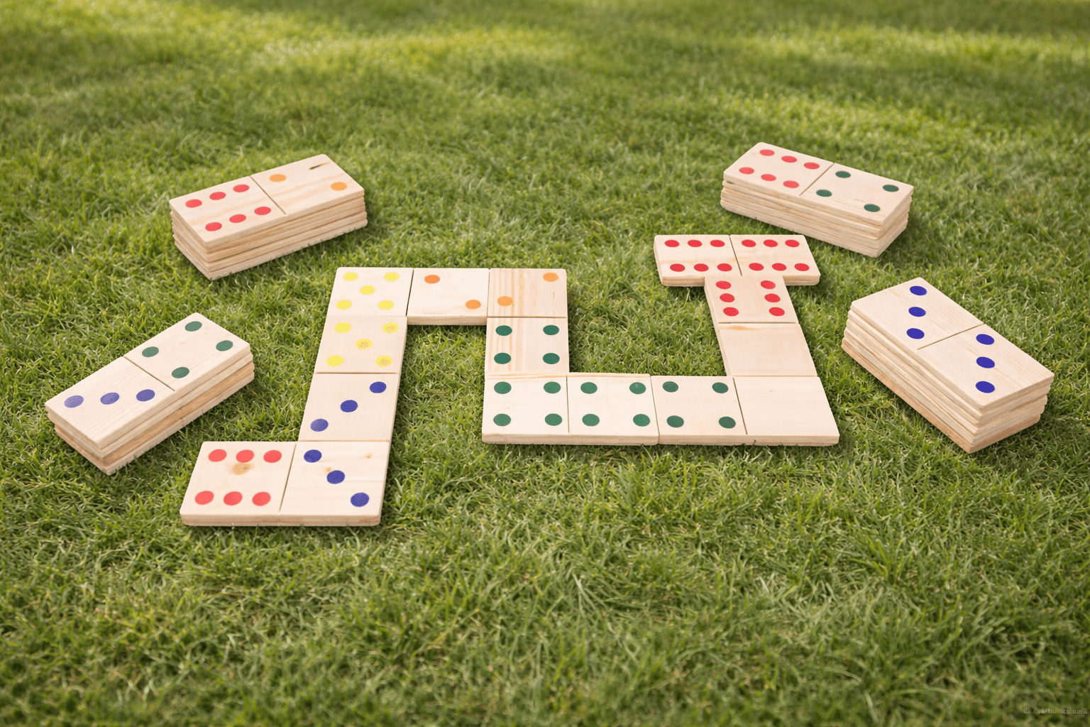 Giga Domino Set – Bunter Spielspaß für Groß und Klein zum Ausleihen
