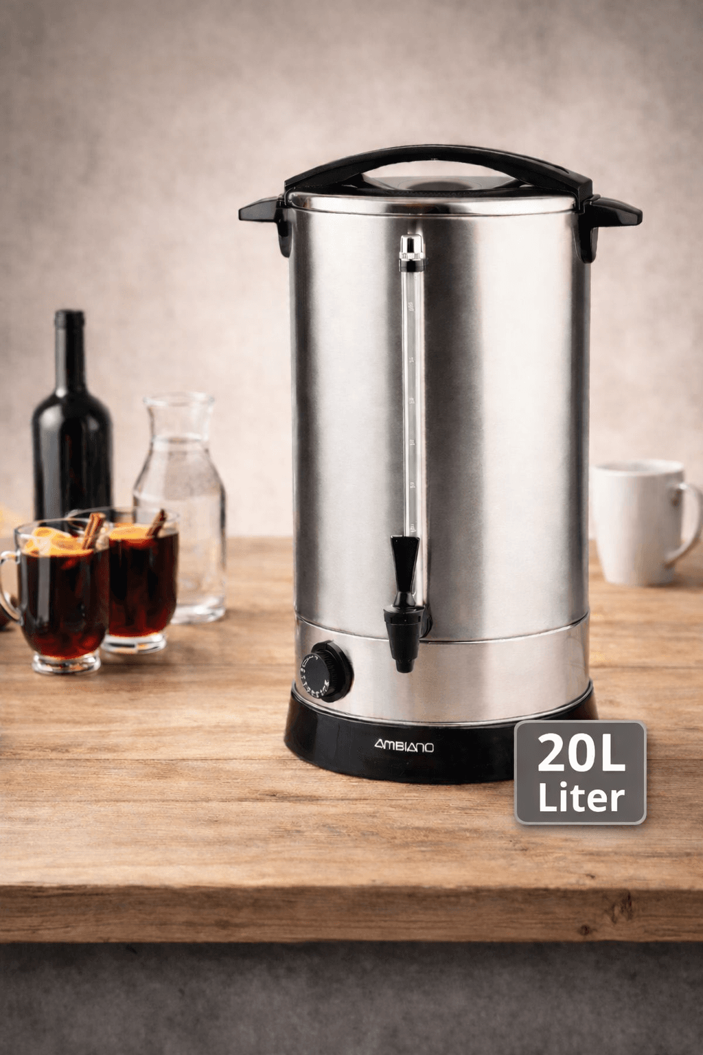Glühweinkocher 20 Liter – Heißgetränkespender für Events