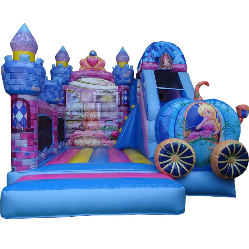Prinzessinnen Hüpfburg mit Rutsche - Königliches Hüpfvergnügen