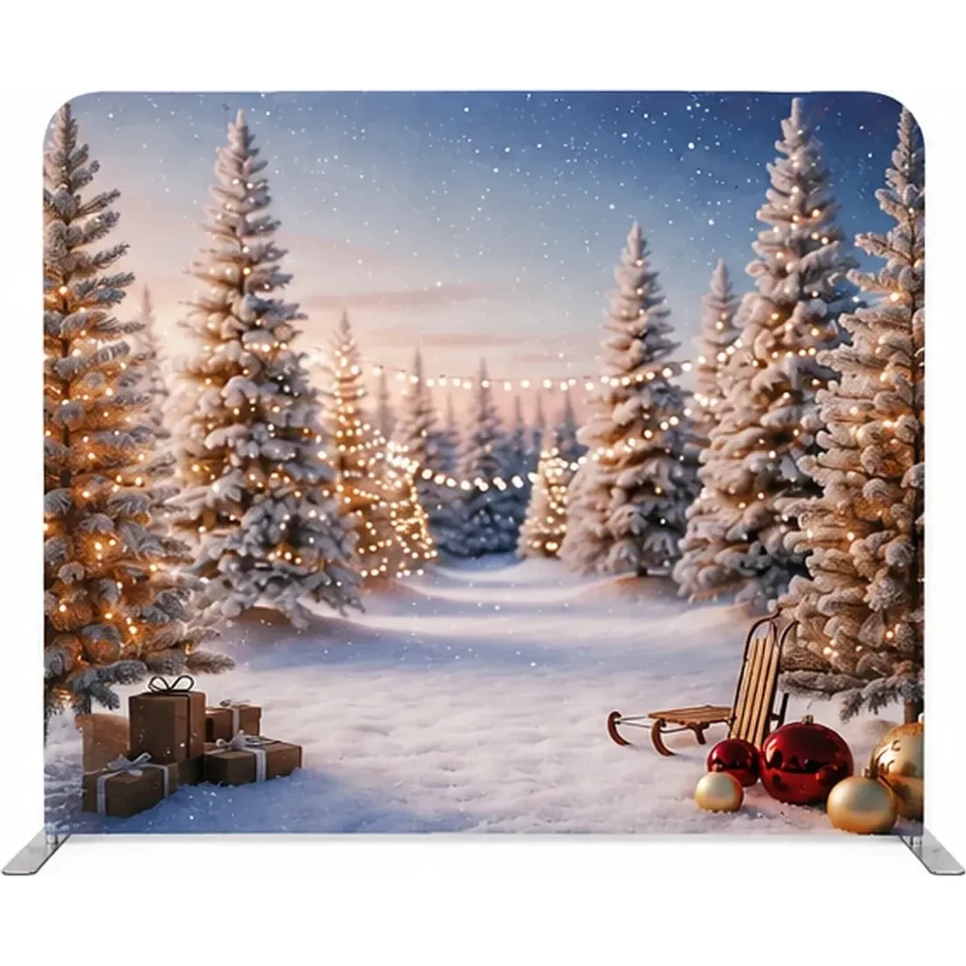 Fotobox-Hintergrund Winterlandschaft